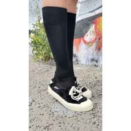 Гольфы черные спортивные до колена I Ростекс