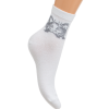 Носки женские с принтом белые хлопковые, размер 38-40 | Ростекс
