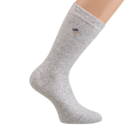 Носки мужские зимние махровые средней длины серого цвета, размер 38-40