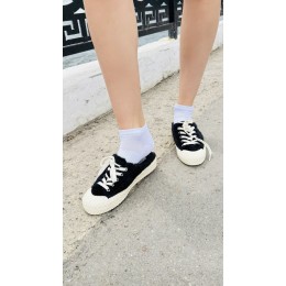 Носки короткие белые хлопковые с орнаментом | Ростекс