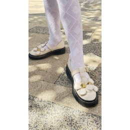 Гольфы школьные детские для девочек белые до колен с орнаментом "Ромб" | САРТЭКС